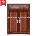 Porta de Bronze Luxo de Qualidade, Design de Painel Porta de Cobre Vermelho de Entrada Swing